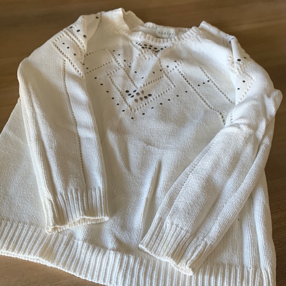 Studded Cream Sweater